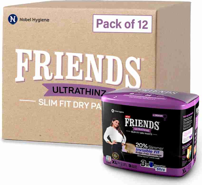 FRIENDS UltraThinz Slim Fit Dry Pants for Women Adult Diapers XL