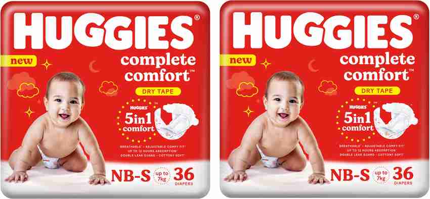 Huggies Newborn Small Size Complete Comfort Dry Tape Diapers 5 in