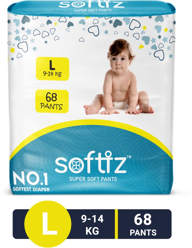 Buy Pampers Baby Diaper - Pants, Large, 9-14 kg, Soft Cotton