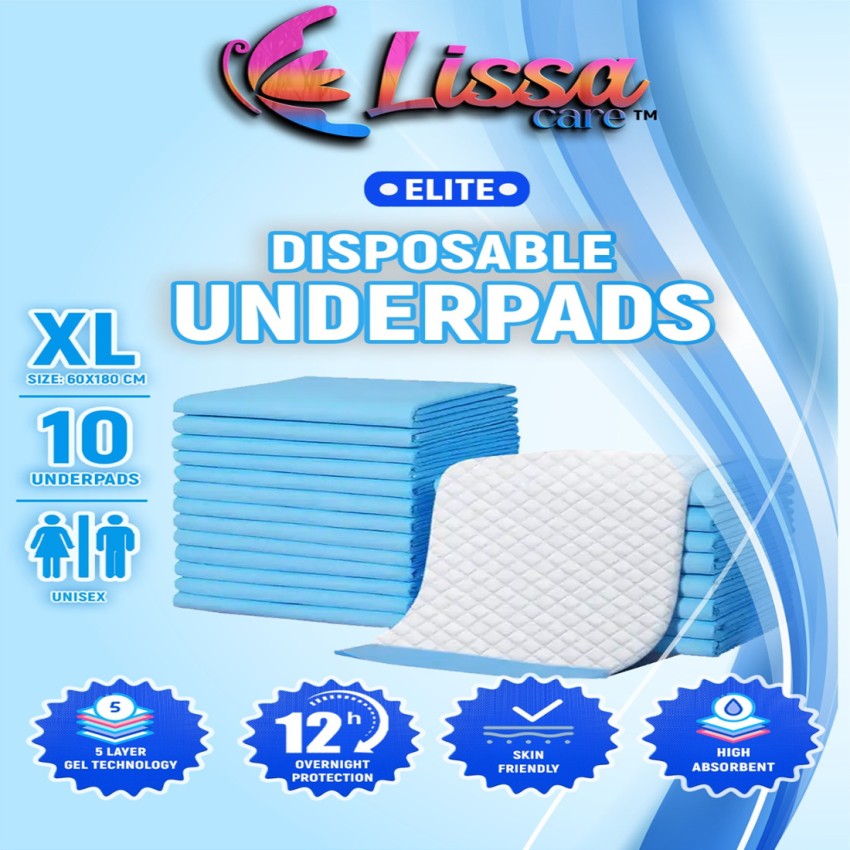 Disposable Incontinence Bed Pads Protection Sheets - High Absorbency 80 x  180cm
