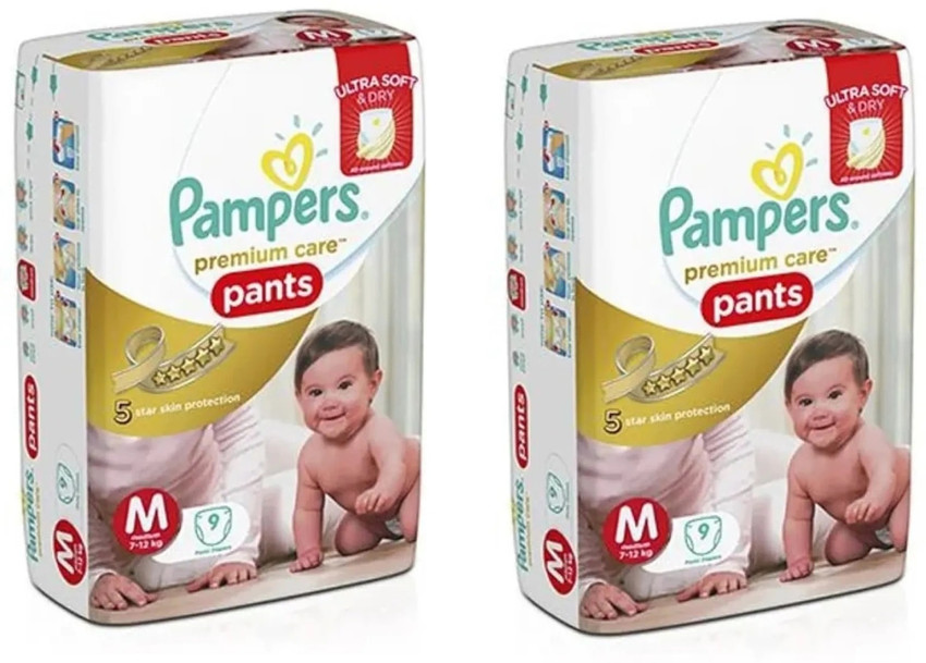Pampers Premium Care Pants Style Baby Diapers Medium M Size 9