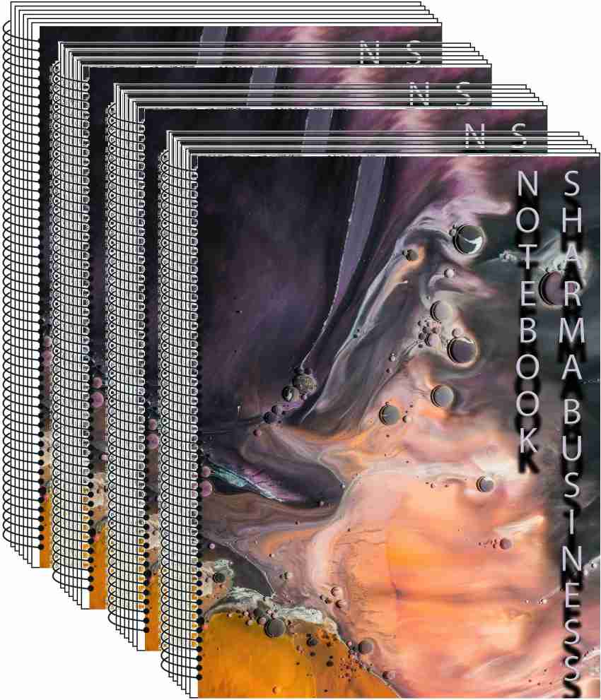 SHARMA BUSINESS A4 Soft Cover Spiral Notebook 4-Pack Blank Spiral