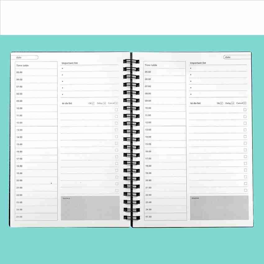 KAICN Daily Planner - Hourly Schedules Agenda India