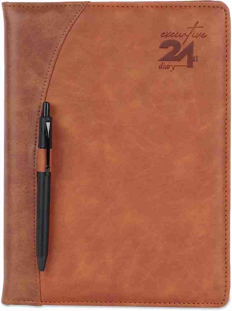 PU Leather Thermal Cover Executive Diary 2024 - Diaries with Pen