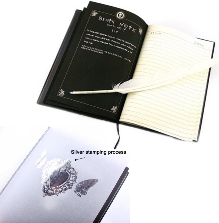 Death Note Notebook Diary Book + Quill Pen Light Yagami Cosplay