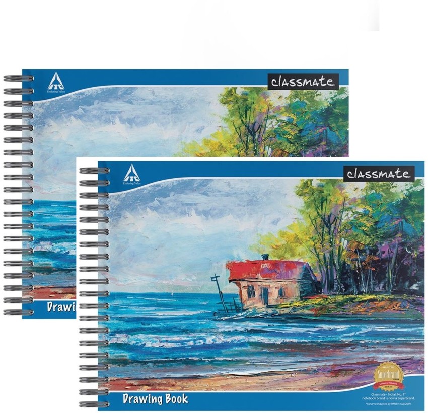 Classmate Drawing Book - Unruled, 40 Pages, 210 mm x 297 mm - Pack Of 4