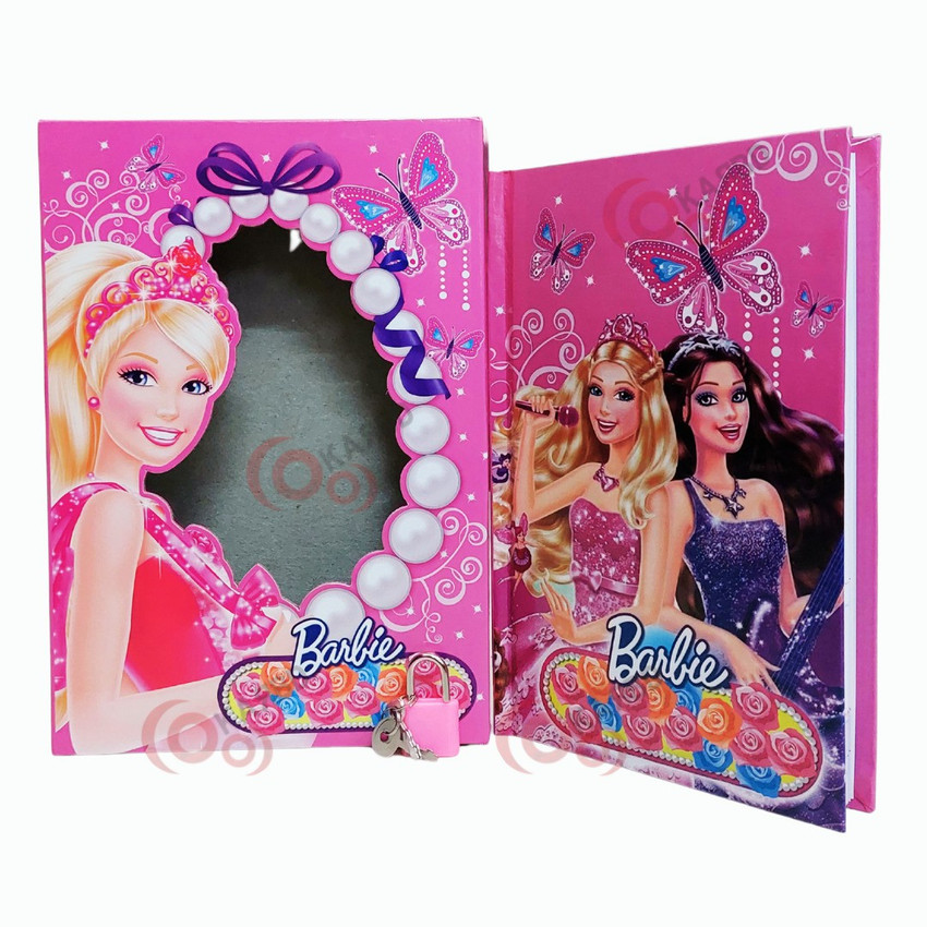 KARBD Barbie Friends Pink Color Secret Lock Diary with Cover Box