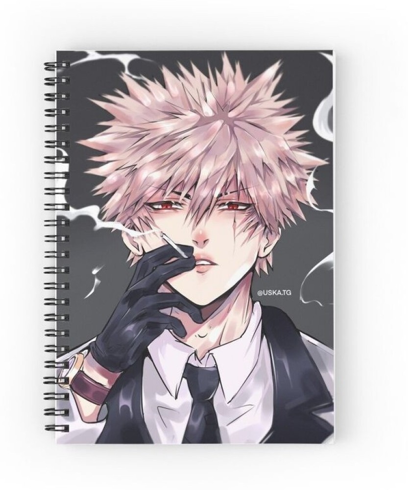 Pratikirtir Ashroy Anime Printed Diary Notebook Notepad | B&W Anime Art |  Anime Manga | A5 in Size | Unrulled 100 GSM Paper | Personal Diary |  Student diary | Office Diary | Writing Journal Pad | Art Book