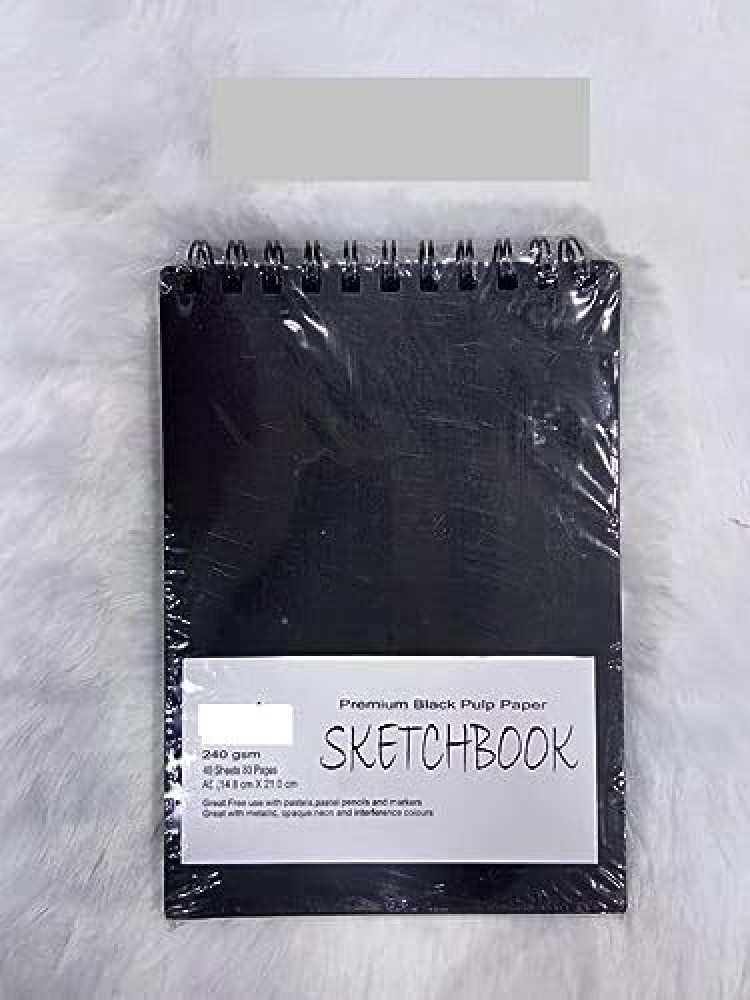 Kreative Kraft Black Sketchbook, Black Paper Book, Size A5, 240GSM (40  Sheets) Sketch Pad Price in India - Buy Kreative Kraft Black Sketchbook,  Black Paper Book, Size A5, 240GSM (40 Sheets) Sketch Pad online at