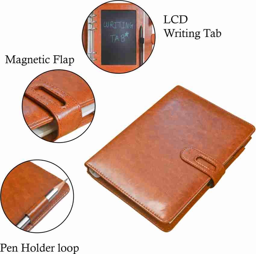 The Bling Stores Brown Notebook Diary with magnatic Flap button With  Writing Tab Regular Diary ruling 100 Pages Price in India - Buy The Bling  Stores Brown Notebook Diary with magnatic Flap