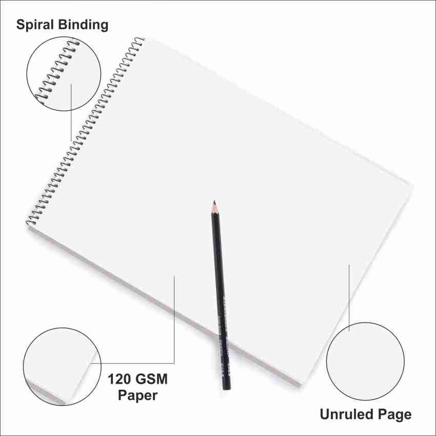 Classmate Drawing Book - Unruled, 40 Pages, 210 mm x 297 mm - Pack Of 4