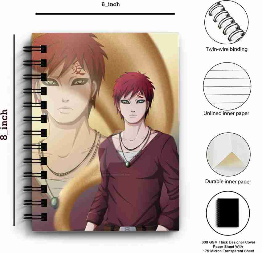 THEME VINTAGE Naruto Anime Injured Gaara Designer Notebook A5 Note Book  Unruled 160 Pages Price in India - Buy THEME VINTAGE Naruto Anime Injured  Gaara Designer Notebook A5 Note Book Unruled 160