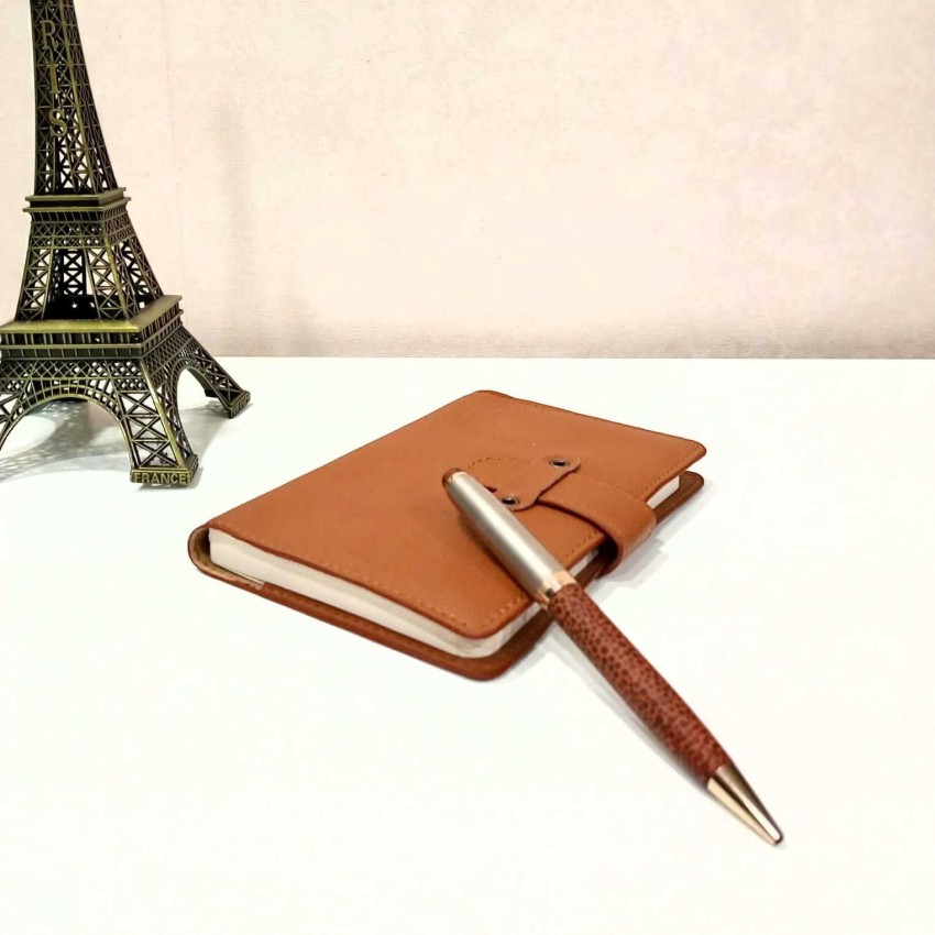 Vintage PU Leather Journals Notebook Lined Paper Diary Planner Pen