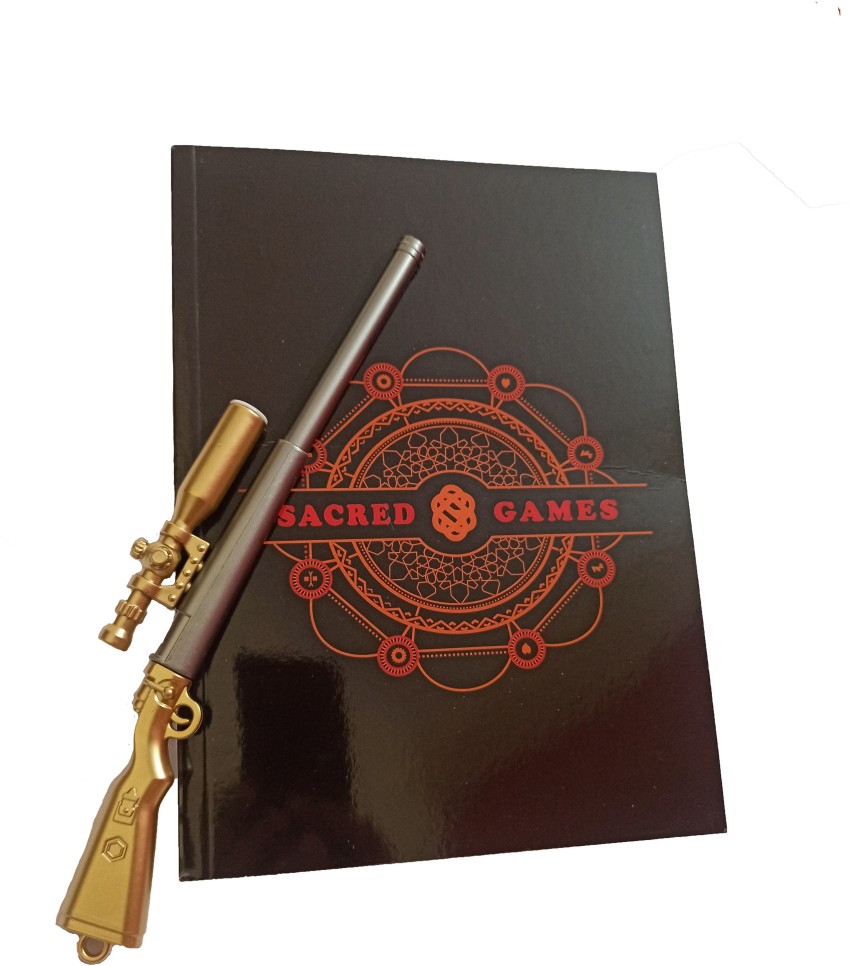 minnie mart Sacred Games Soft Cover Diary with FREE Rifle/Gun Pen having  light A5 Diary Single Ruled 96 Pages Price in India - Buy minnie mart  Sacred Games Soft Cover Diary with