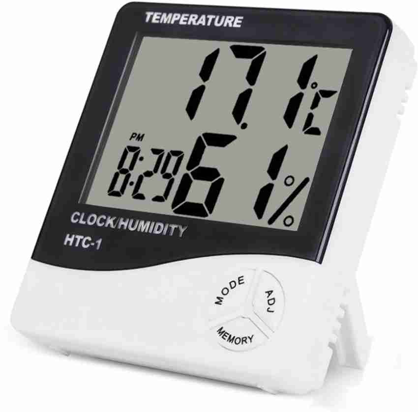 MCP Digital Room Thermometer with Humidity Indicator and Clock