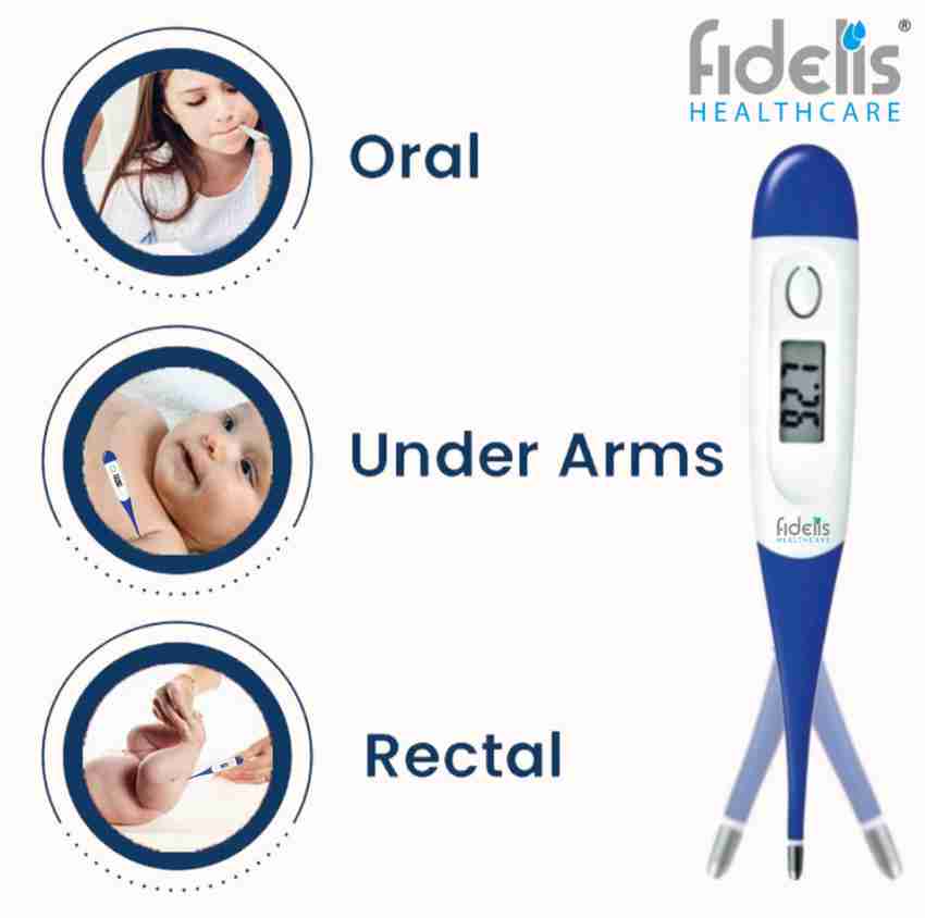 Fidelis Healthcare Digital Flexible Thermometer With Quick Measurement of Oral Underarm for Baby Adults Thermometer Fidelis Healthcare Flipkart
