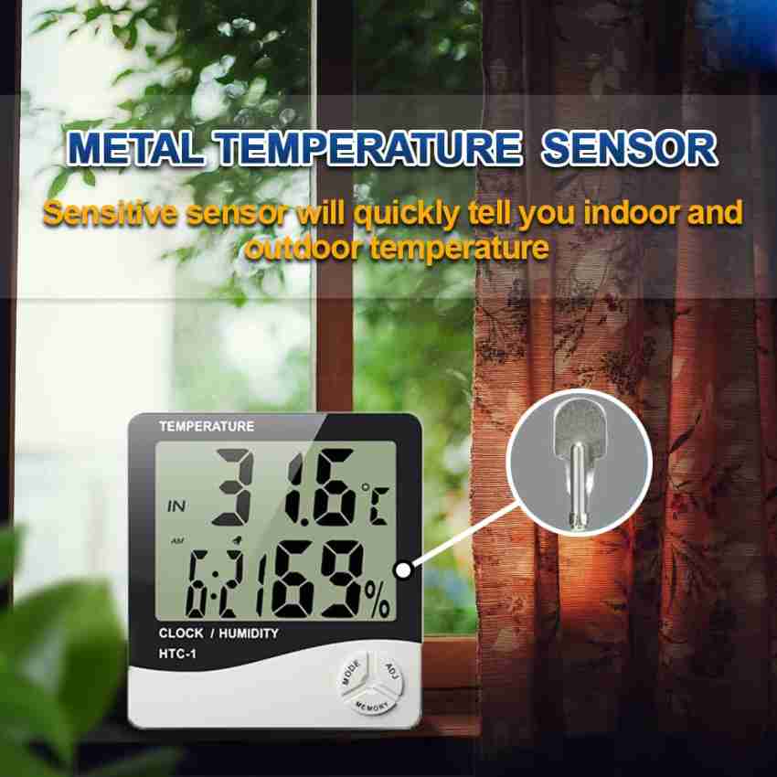 SWADESI BY MCP Room Thermometer Temperature Humidity Meter LCD