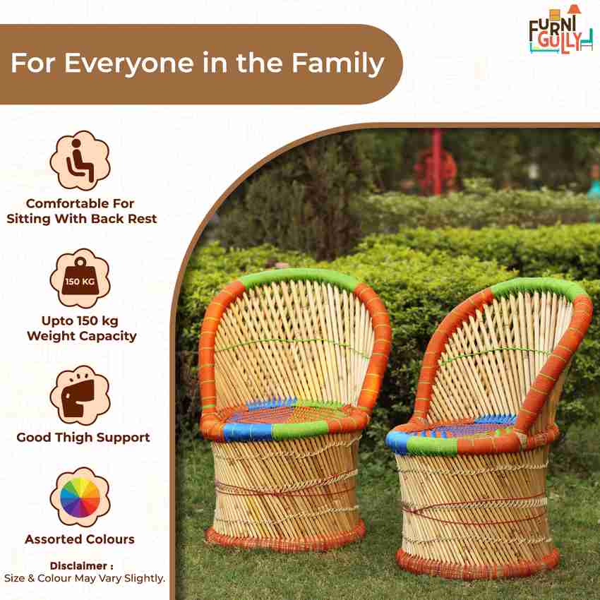 FurniGully Set of 2 Large Bamboo Cane Chair For Kids Adults Bamboo Outdoor Chair Price in India Buy FurniGully Set of 2 Large Bamboo Cane Chair For Kids Adults