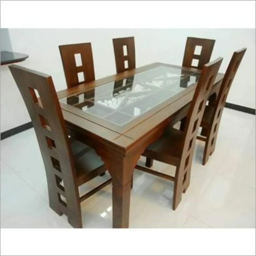 Damro dining best sale table 6 seater