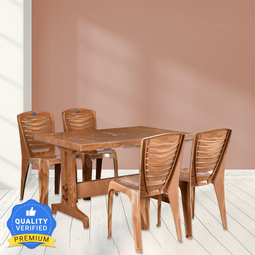 Nilkamal plastic dining 2025 table set price