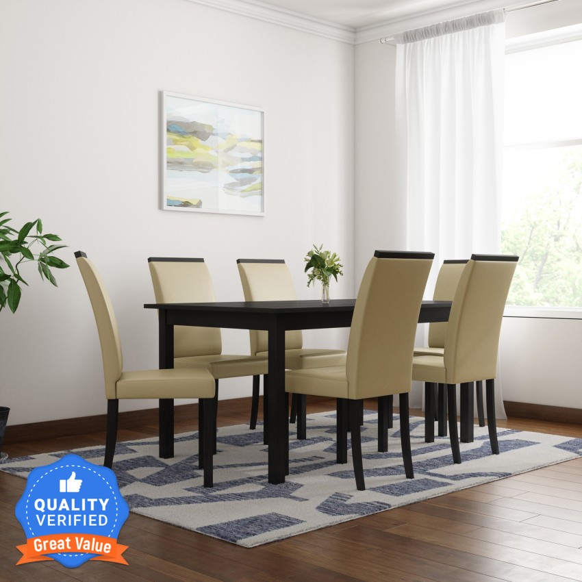 Flipkart Perfect Homes Arranmore Solid Wood 6 Seater Dining Set