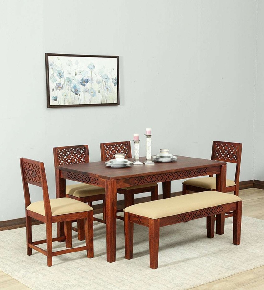 Solid wood dining discount set for 6