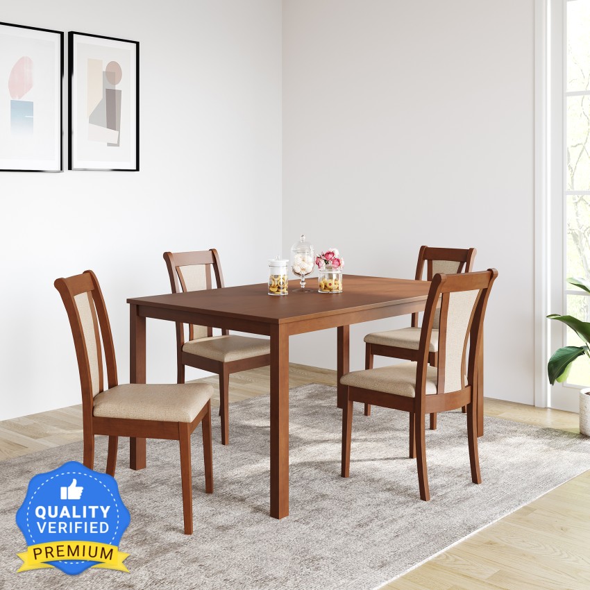 Home by nilkamal Jewel Solid Wood 4 Seater Dining Set Price in