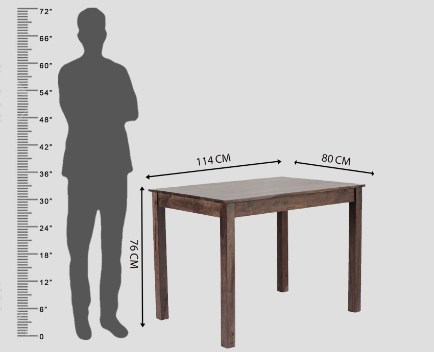 Dining table size discount for 4 seater