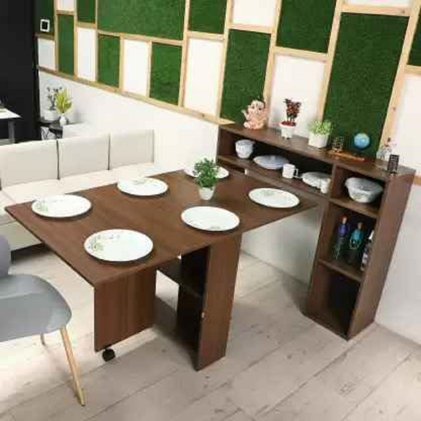 SHAIMOON Mobile Drop Leaf Dining Kitchen Table Folding Desk For Small Spaces Engineered Wood 6 Seater Dining Table Price in India Buy SHAIMOON Mobile Drop Leaf Dining Kitchen Table Folding Desk