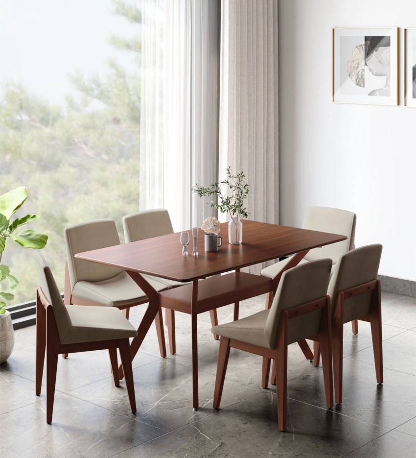 Godrej Interio Toast Engineered Wood 6 Seater Dining Table Price in India Buy Godrej Interio Toast Engineered Wood 6 Seater Dining Table online at Flipkart