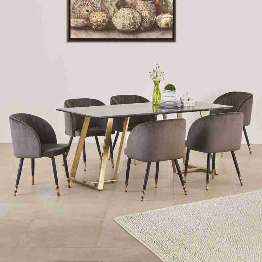 Home center dining table 6 chairs hot sale