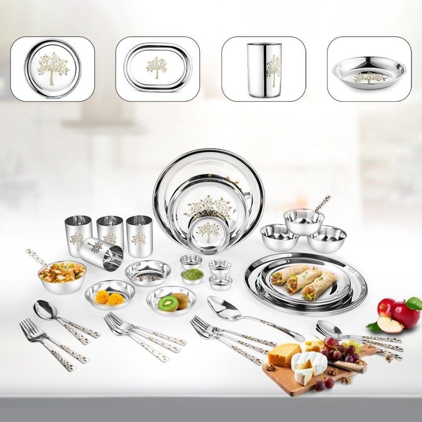 42 pieces stainless discount steel dinner set