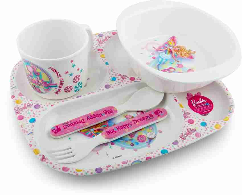 Superware Pack of 5 Melamin Food Grade Kids Dinner Set Barbie
