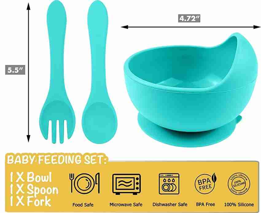 1 Set Baby Bowls and Spoons Baby Feeding Set Suction Bowls for Baby Toddler  Bowl