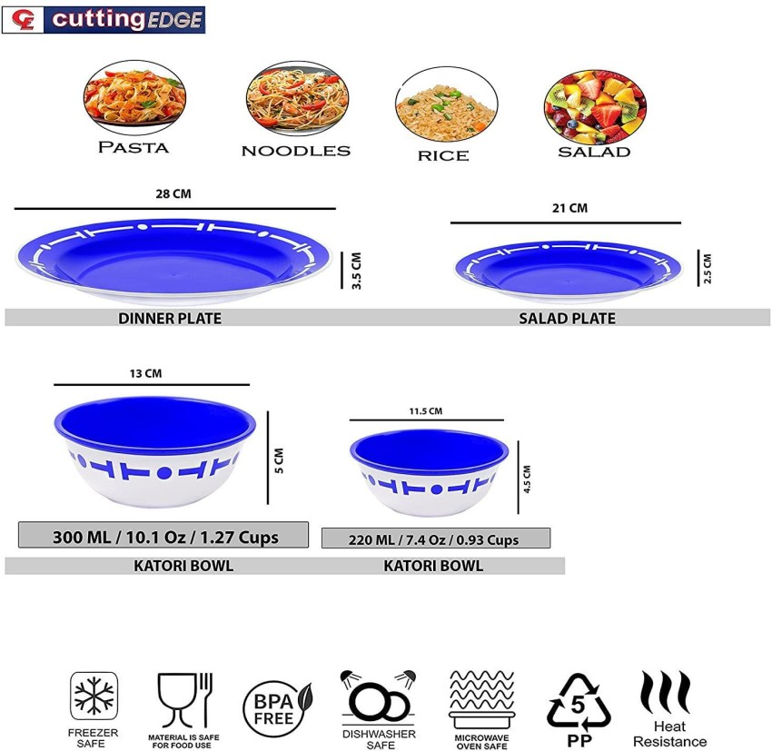 Flipkart SmartBuy Pack of 8 Plastic UTC Brook Design Plastic Bowls