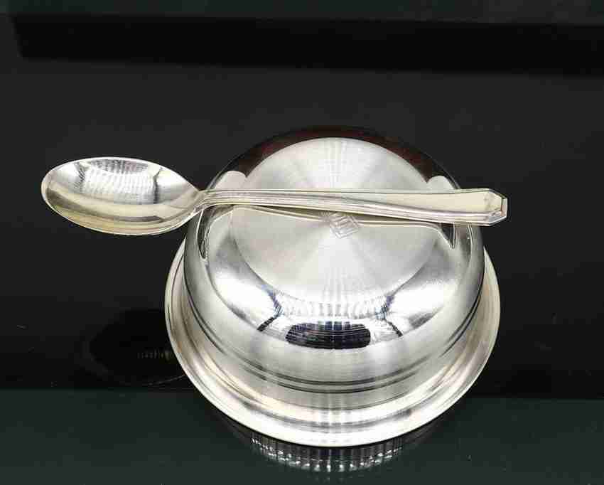 Pure silver bowl and spoon cheap for baby