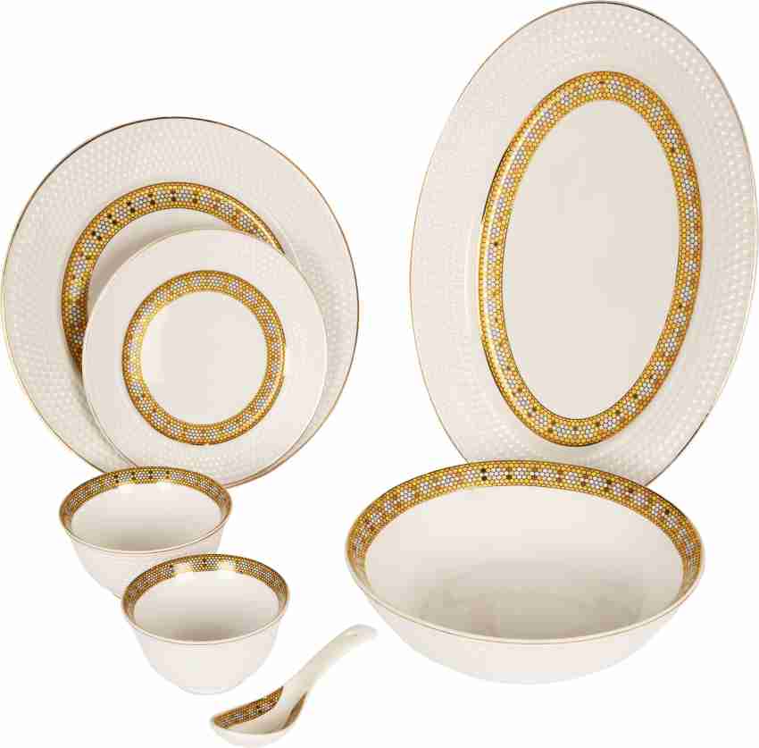 Zeeshad Pack of 97 Porcelain Premium Designer 97 Pcs Dinner Set  Porcelain Dinner  Set Dinner Set Price in India - Buy Zeeshad Pack of 97 Porcelain Premium  Designer 97 Pcs Dinner