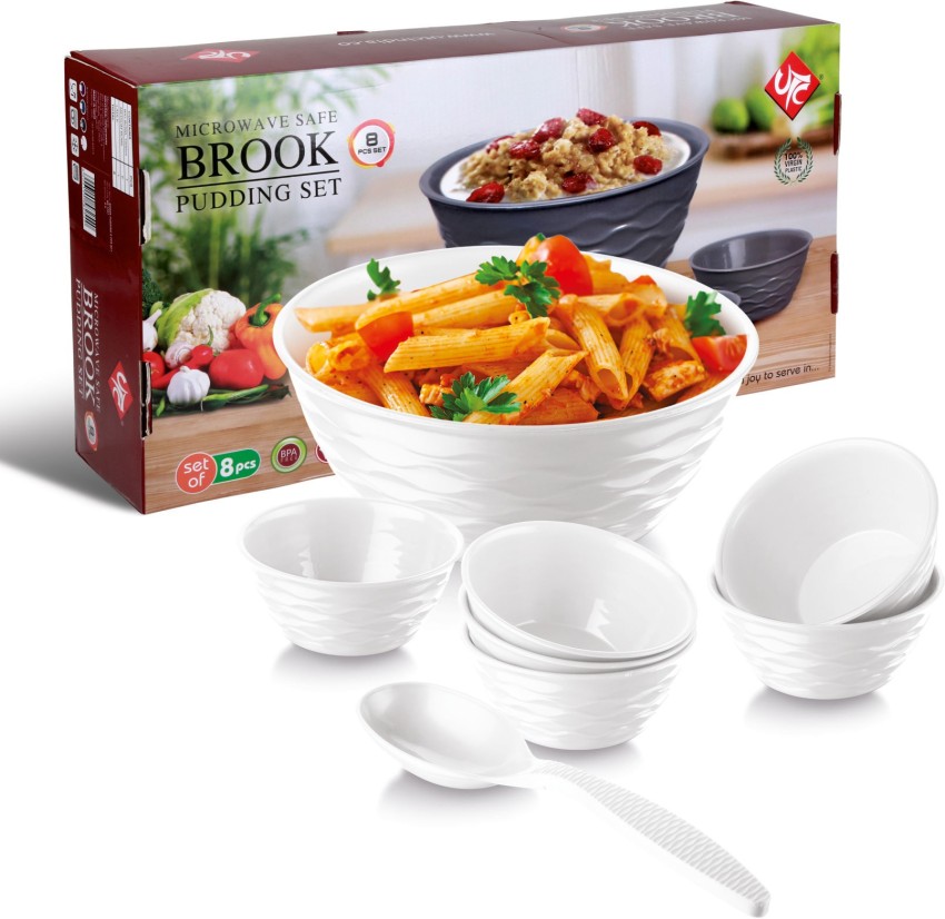 Flipkart SmartBuy Pack of 8 Plastic UTC Brook Design Plastic Bowls