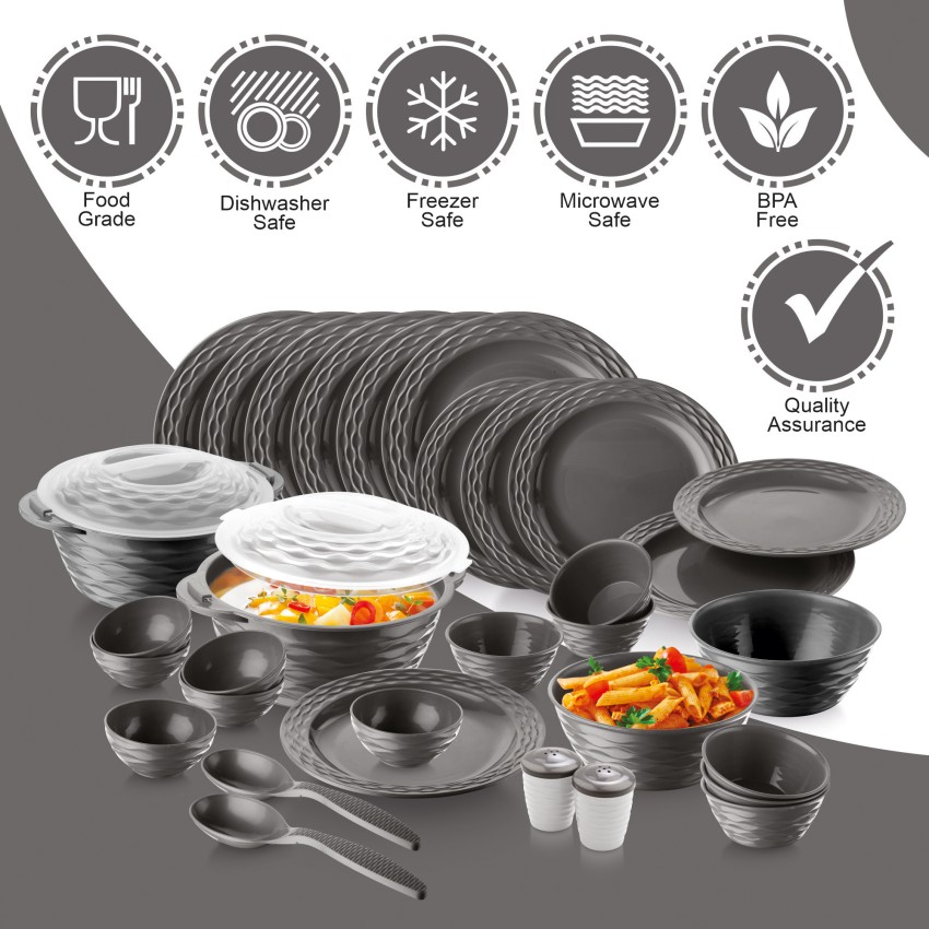 Flipkart SmartBuy Pack of 8 Plastic UTC Brook Design Plastic Bowls