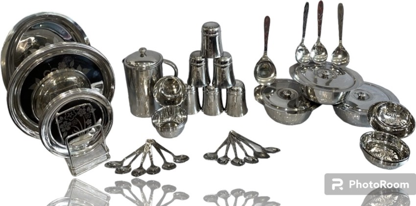 Steel dinner hotsell set homeshop18