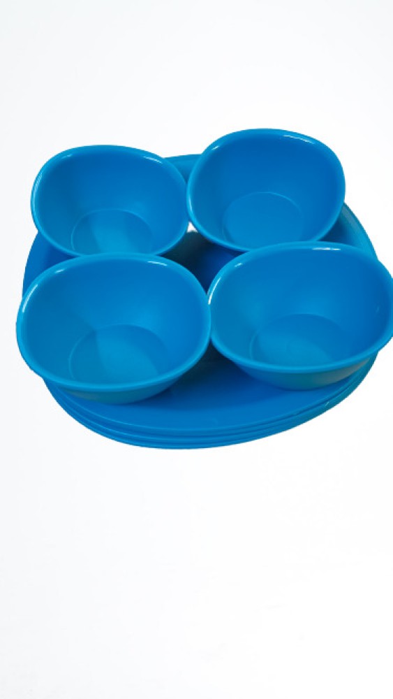 ridhisidhi Pack of 8 Plastic Tupperware Legacy Dinner Plates and Bowls  (pack of 8) Dinner Set Price in India - Buy ridhisidhi Pack of 8 Plastic Tupperware  Legacy Dinner Plates and Bowls (