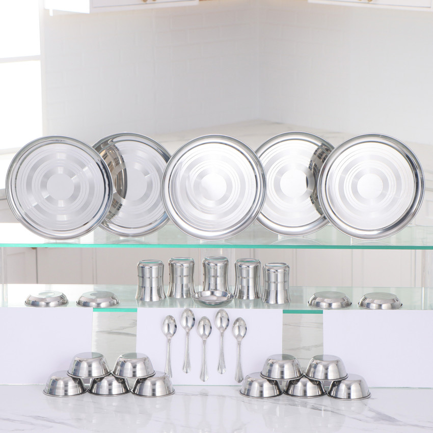 Flipkart SmartBuy Pack of 30 Stainless Steel Dinner Set Price in India Buy Flipkart SmartBuy Pack of 30 Stainless Steel Dinner Set online at Flipkart