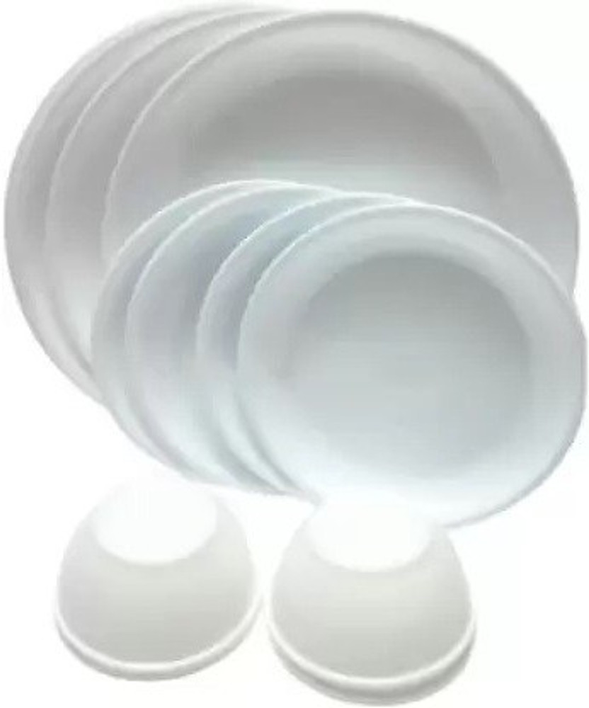 AWICKTIK Pack of 18 Plastic Deep Dish Dinner Set 6 Full Plates 6