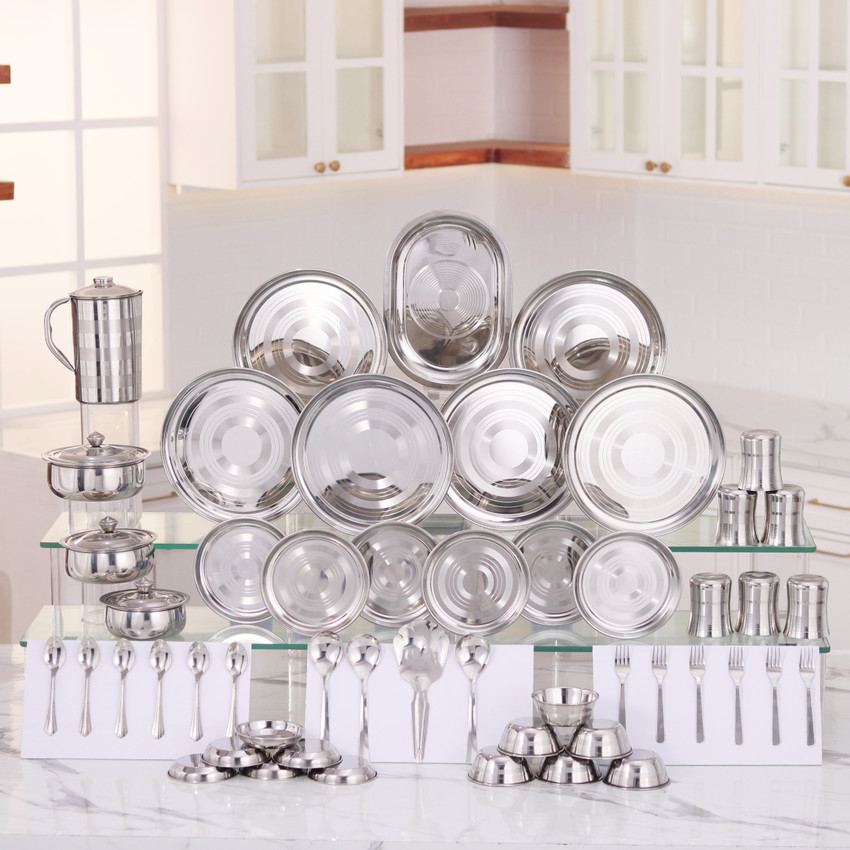 Flipkart SmartBuy Pack of 51 Stainless Steel Dinner Set Price in