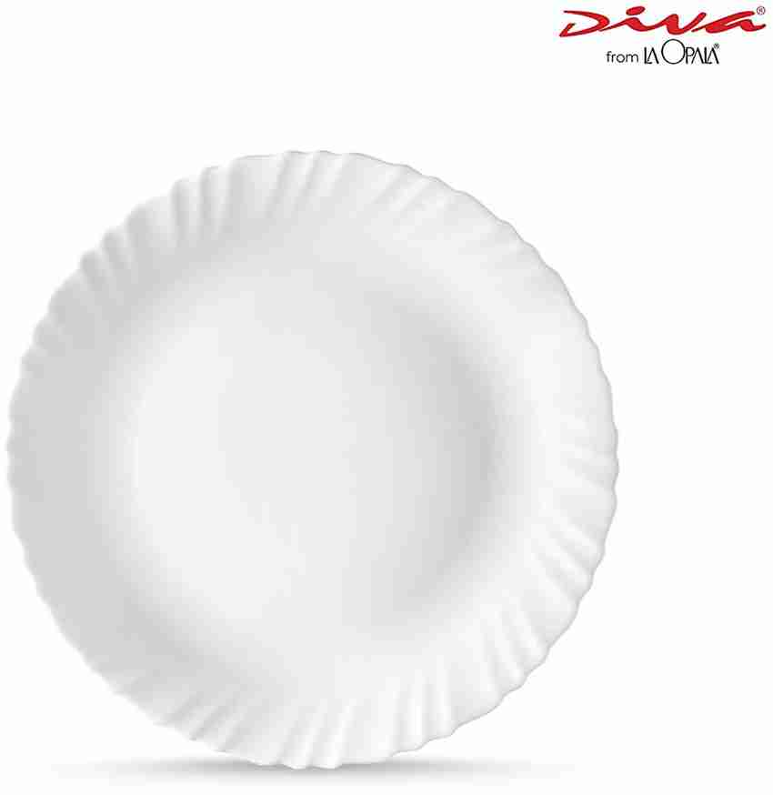LAOPALA DIVA Plain Super White and Light 100 Hygienic bone ash free Dinner Plate Price in India Buy LAOPALA DIVA Plain Super White and Light 100 Hygienic bone ash free Dinner