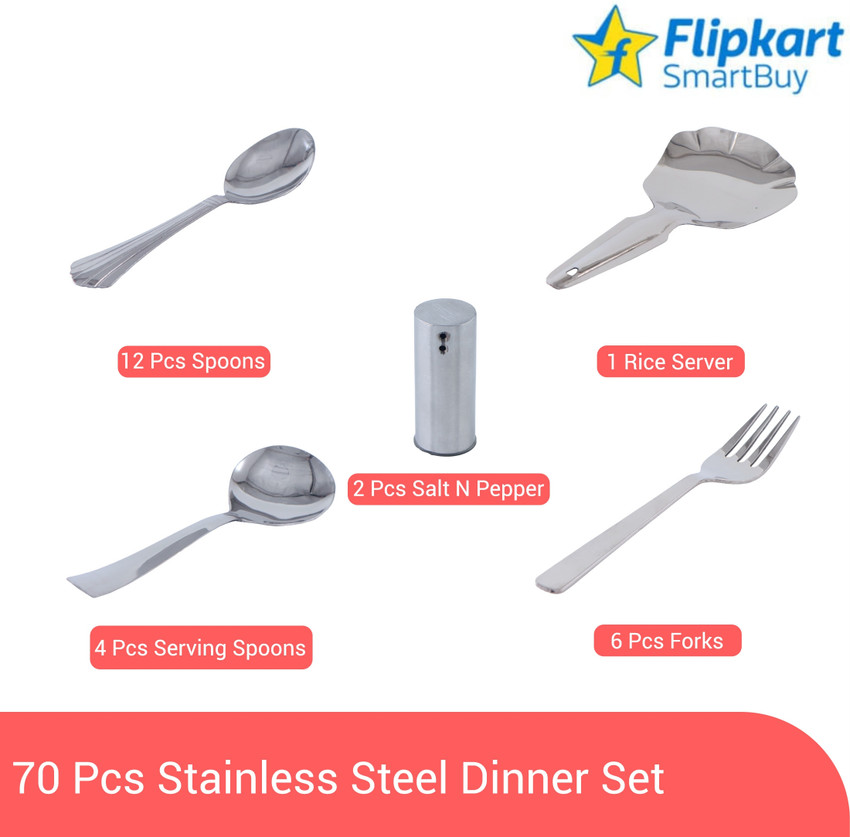 Steel dinner top set flipkart