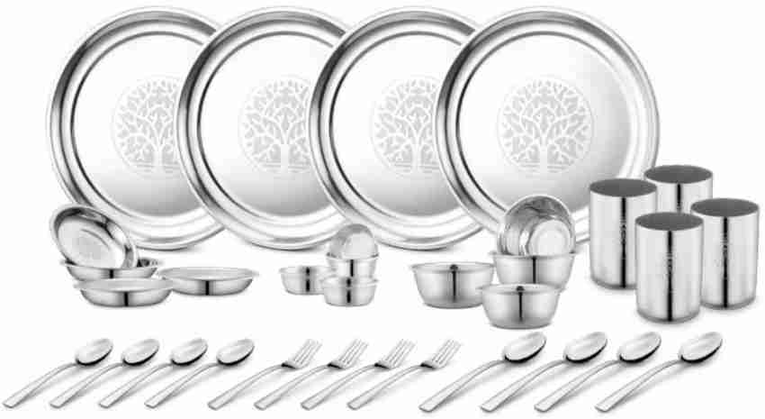 Steel dinner set clearance online