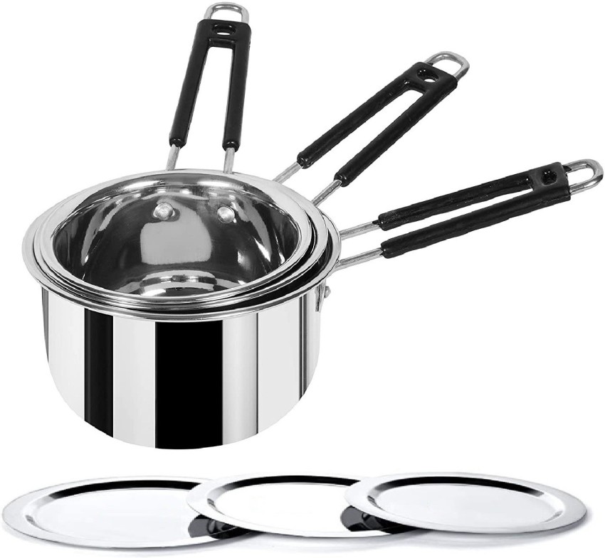 RBGIIT Milk Pot SaucepanSteel Milk Pan with Lids Induction And gas Stove  Cookware Set Price in India - Buy RBGIIT Milk Pot SaucepanSteel Milk Pan  with Lids Induction And gas Stove Cookware