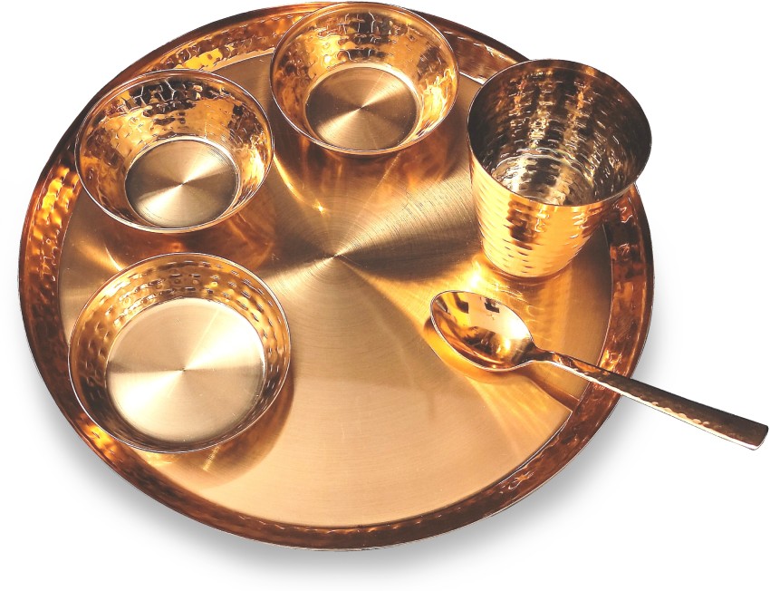 BENGALEN Pack of 5 Silver Plated Baby Dinner Set Silver Plated 8 Inch for  Annaprashan Sanskar Rice Ceremony Gift Dinner Set Price in India  Buy  BENGALEN Pack of 5 Silver Plated