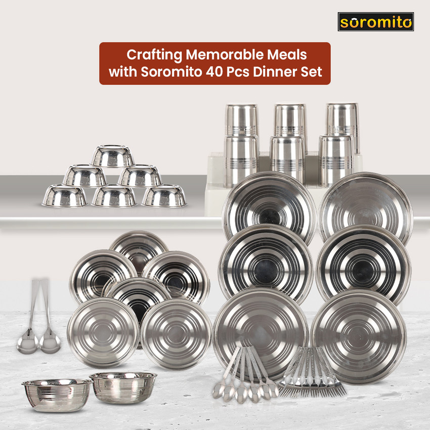 Kitchen steel dinner set top